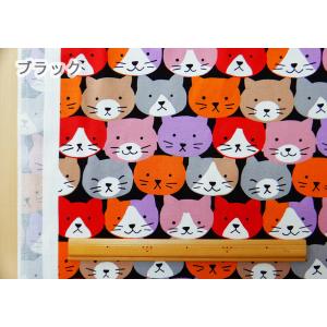 猫柄 生地 にゃんこが並んだ ねこ 動物 アニ...の詳細画像2
