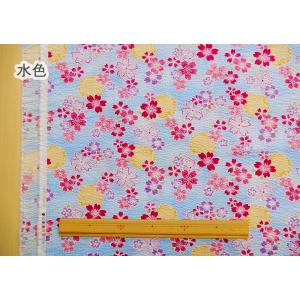 和柄 リップル生地 桜 子供 浴衣 甚平 花柄...の詳細画像2