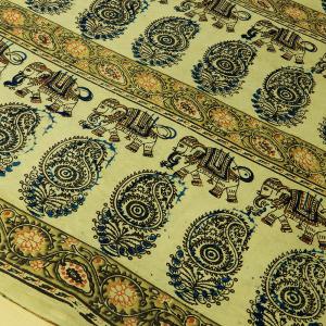 インド綿 生地 布 ワンピース エスニック カラムカリー 3841-1696 アジアン コットン 布地 110cm幅 商用利用可 メール便2mまで