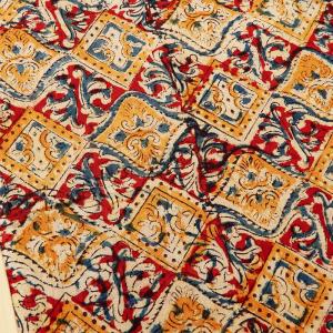 インド綿 生地 布 ワンピース エスニック カラムカリー 3841-4682 アジアン　コットン 布地 110cm幅 商用利用可 メール便2mまで