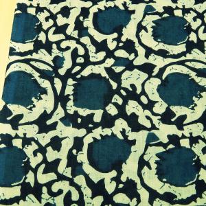 インド綿 生地 ブループリント 布 ワンピース エスニック アジアン コットン 布地 110cm幅 商用利用可 メール便3mまで