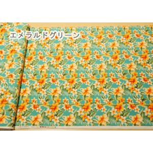 生地 ハワイアン 布 トロピカルフラワー ブロ...の詳細画像1