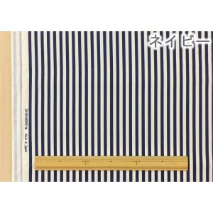 生地 ストライプ 細 ツイル 0.6cm幅 黒...の詳細画像2