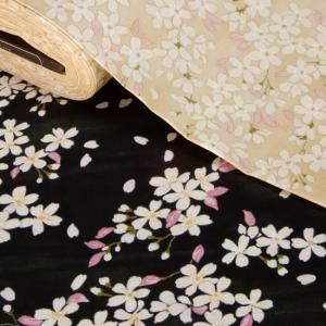 生地 桜柄 和柄 桜さくら文様 花柄 綿 サザンクロス モンブロハチス 和風 布 和調 コットンこばやし 布地 110cm幅 商用利用可能 メール便2mまで