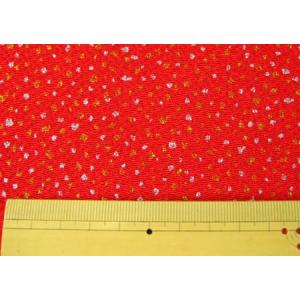ちりめん 生地 金彩 切り売り 縮緬 布 和柄 金銀砂子（赤）レーヨン