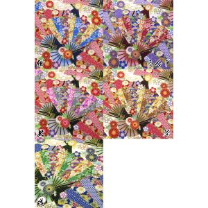シーチング 金彩プリント 艶麗花扇(単位50cm)の詳細画像2