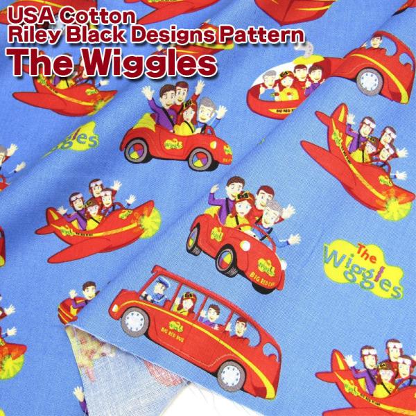 USAコットン Riley Black Designs Pattern The Wiggles（単位...