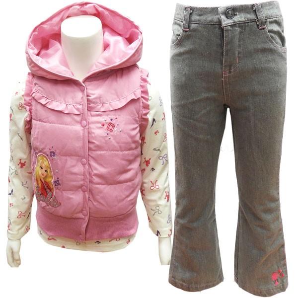 送料無料 Barbie バービー 子供服 キッズ セットアップ 上下セット 3歳 4歳 100cm ...