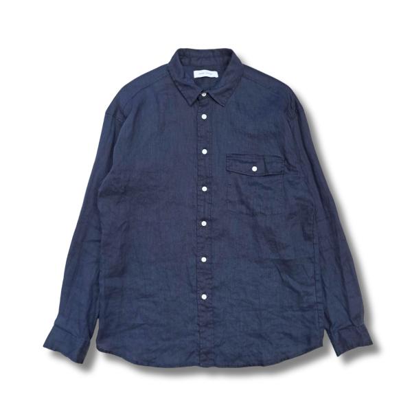 modem design モデムデザイン  linen standard shirt (navy) ...