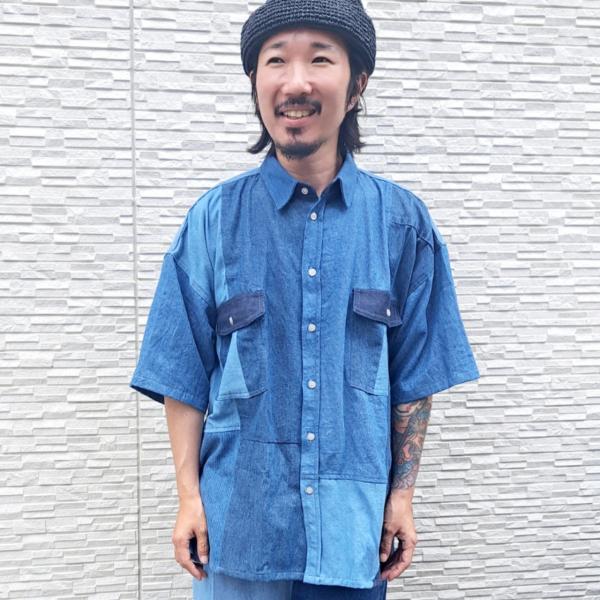 Mr.Remake Man ミスターリメイクマン pw wide shirts (denim) メン...