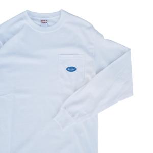 サウナボーイ 胸ポケットロングTシャツ (white) 長袖 ロンT サウナ｜couchpotato