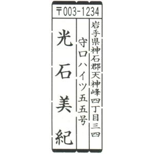 ゴム印 住所印/雅印風雅印 ミニ 縦B-2 枠つきゴム印作成の商品画像