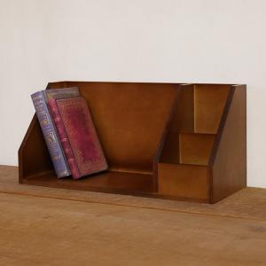 ブックスタンド ペン立て＆ブックシェルフ 本立て おしゃれ