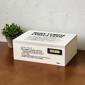 木製 木箱 収納ボックス 蓋付き アンティーク 取っ手付きボックス