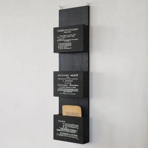 レターラック 壁掛け おしゃれ スリム アンティーク 木製 はがき