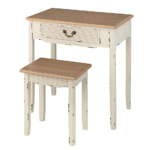 フレンチカントリースタイル Shabby デスク&スツール LTCOL-028 送料無料 シャビーシック ブロカント ラスティック 机 フレンチカントリースタイル Shabby デスク&スツール LTCOL-028 送料無料 シャビーシック ブロカント ラスティック 机