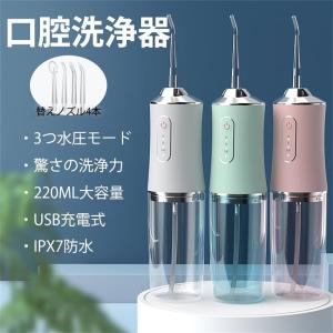 口腔洗浄器 歯垢除去 電動 ジェットウォッシャー usb充電式 超音波 歯石取り 口腔ケア 携帯型 歯ブラシ ウォーターフロス 大容量 防水 口内洗浄機 プレゼント