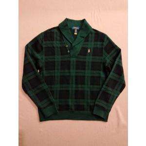 ポロ ラルフローレン Polo Ralph Lauren ショールカラー スウェット ブラックウォッチ タータンチェック シャツ チェック セーター｜countrypie