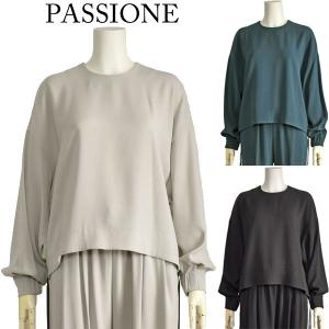 PASSIONE（パシオーネ） ブラウス レディース リボンタイ 長袖 白