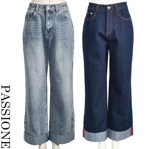 PASSIONE（パシオーネ） バギー カーブ ジーンズ レディース 美脚