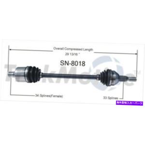axle CV車軸シャフトフロント右スラクトSN-8018フィット02-07 Saturn Vue CV Axle Shaft Front Right SurTrack SN-8018 fits 02-07 Saturn Vue｜coupertop