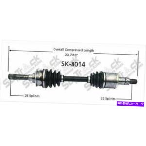 axle PRASSERSERS SIDE CVドライブアクスルシャフト - 89-95 Geo Tracker 4x4 Passengers Side CV Drive Axle Shaft- For 89-95 GEO Tracker 4x4｜coupertop