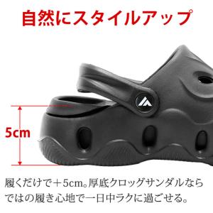 サンダル メンズ レディース 厚底サンダル 歩...の詳細画像3