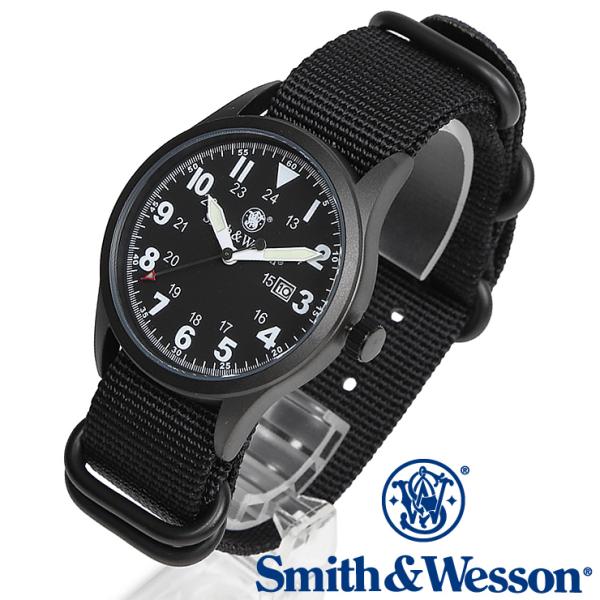 スミス＆ウェッソン Smith &amp; Wesson ミリタリー腕時計 SWW-42-BLK 正規品