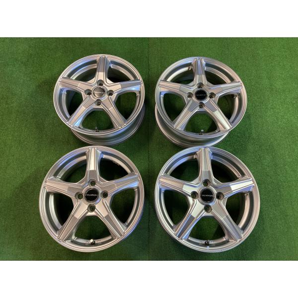 送料無料 中古ホイール 14インチ 4H100 5.5J ET+52 フィット シャトル インサイト...