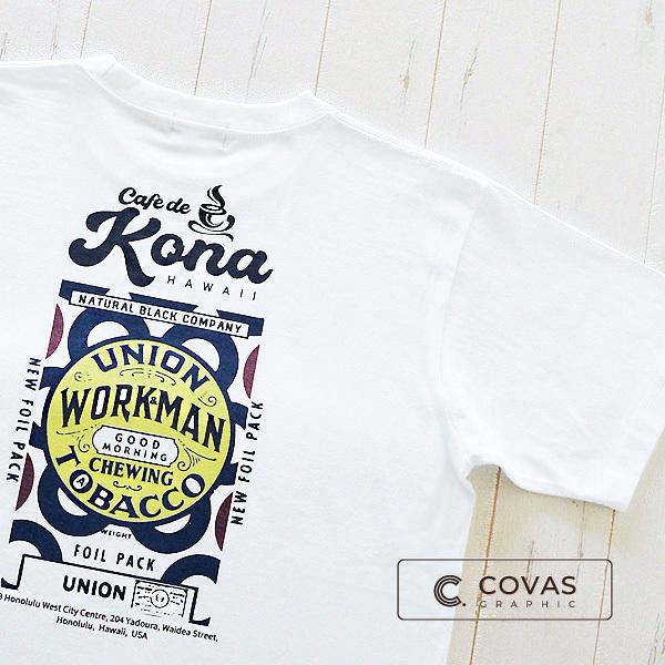 COVAS GRAPHIC Tシャツ カフェ・ド・コナ ホワイト 白 301454-10 ユニセック...