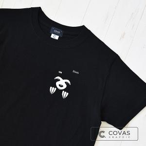 SALE】【セール】 COVAS GRAPHIC Tシャツ キャッツアイ ネイビー 紺