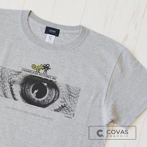【SALE】【セール】　COVAS GRAPHIC Tシャツ カメレオンピクチャーズ 杢グレー 303111-14 ユニセックス 半袖 プリントTシャツ イグアナ 爬虫類