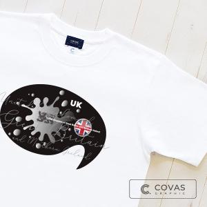 COVAS GRAPHIC Tシャツ UNITED KINGDOM ホワイト 白 303123-10 ユニセックス 半袖 プリントTシャツ イギリス イギリスTシャツ｜covas
