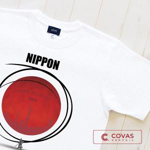 COVAS GRAPHIC Tシャツ 日ノ丸東京 ホワイト 白 303152-10 ユニセックス 半袖 プリントTシャツ 日本 国旗 日本Tシャツ