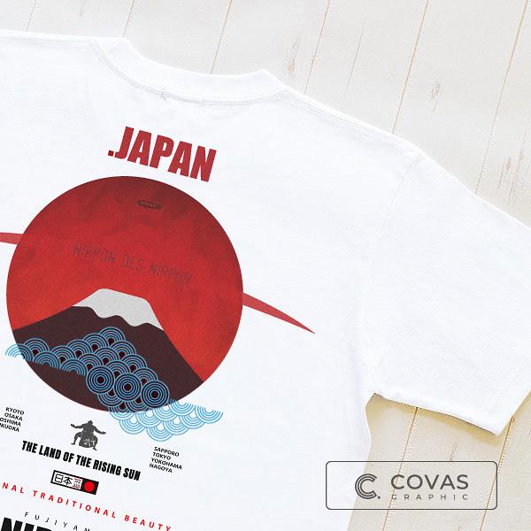COVAS GRAPHIC Tシャツ 日の丸ニッポン ホワイト 白 303153-10 ユニセックス...