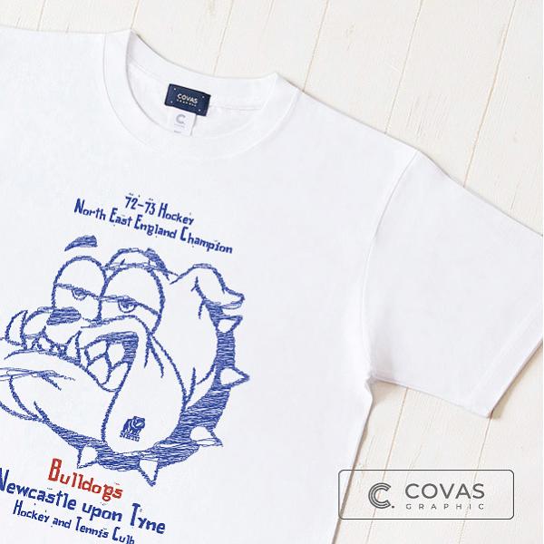 ユニセックス Tシャツ　&quot;ペンシル犬-BLUE&quot;　ホワイト　337311-11　半袖 プリント CO...