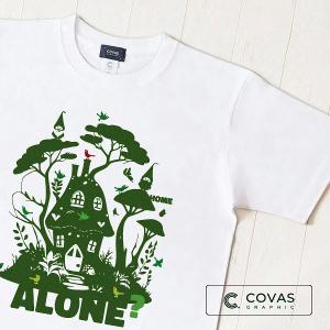 【NEW】ユニセックス Tシャツ　"妖精ハウス"　ホワイト　349408-10　半袖 プリント COVAS GRAPHIC｜covas