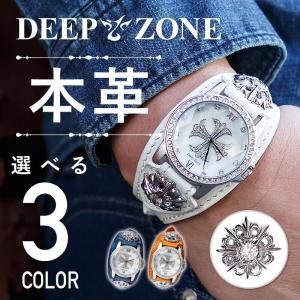 DEEP ZONE 腕時計 DEEP ZONE ディープ ゾーン イタリアンレザー ブレスウォッチ パイソン