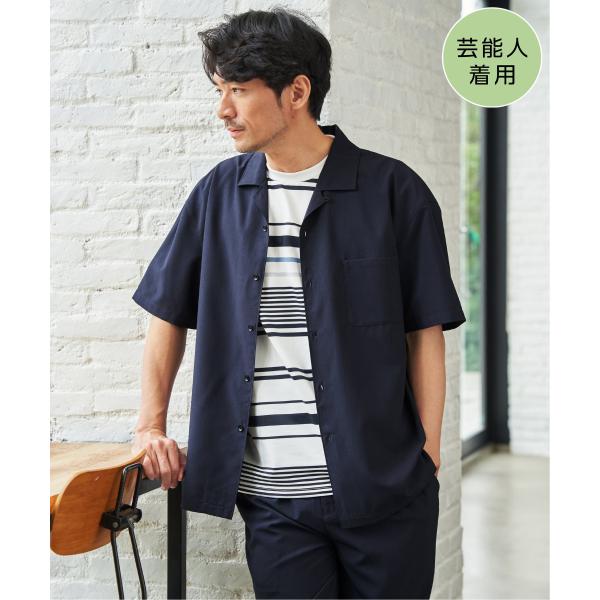【MonoMax × 小泉孝太郎】Reflax(R)冷感UVオープンカラーシャツ「小泉孝太郎さん着用...