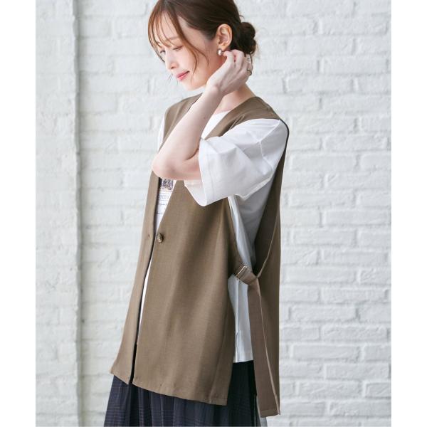 ドライタッチサイドスリットジレ