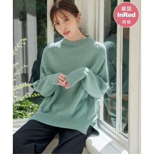 サイドスリットニットプルオーバー