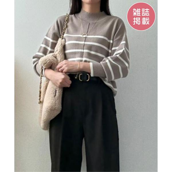 【雑誌InRed12月号掲載】コットンミックスバックスリットニット【親子コーデ】