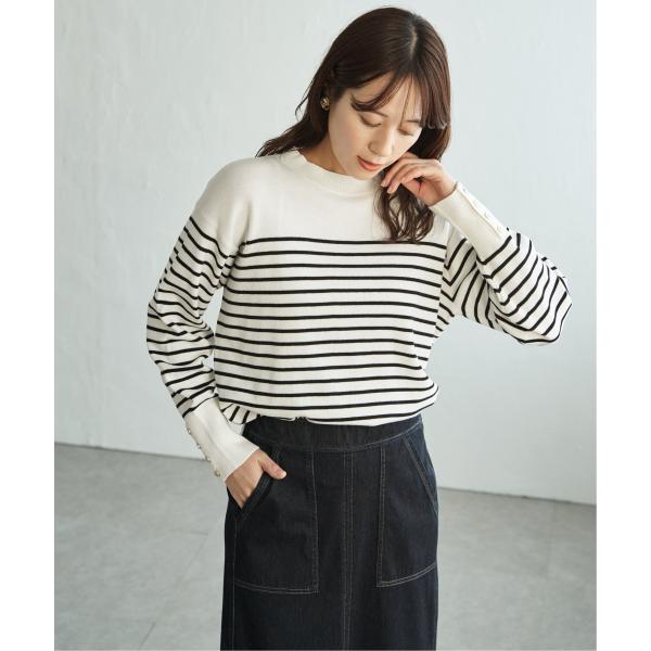 【UVケア／毛玉防止】コットンMIXニットプルオーバー【洗濯機で洗える】