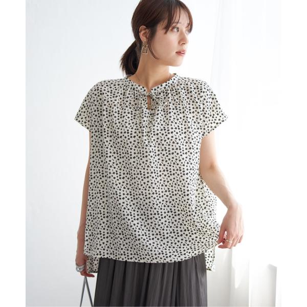 ジョーゼットフレンチスリーブブラウス