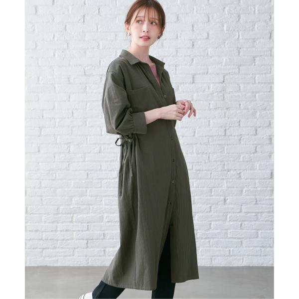 コットンスキッパーシャツワンピース