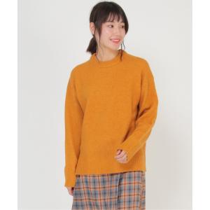 cafeウールクルーネックニットプルオーバー