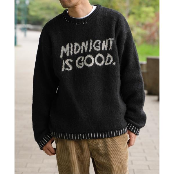 ハンドステッチモヘアライククルーネックニット