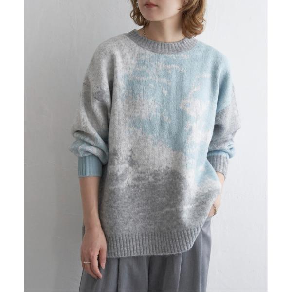 ニュアンス柄ジャガードニット