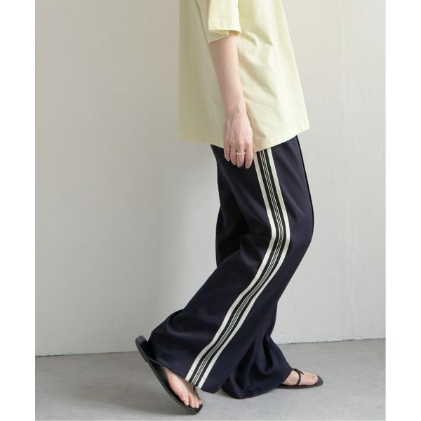 ［高身長さんサイズ有］サイドラインワイドトラックパンツ