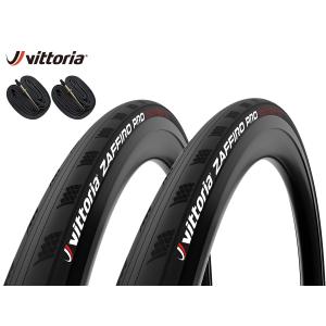 2セット VITTORIA ZAFFIRO PRO G2.0 Clincher TYRE + INNER TUBE 2set ヴィットリア ザフィーロ プロ クリンチャータイヤ フルブラック インナーチューブ付き｜コジーバイシクル Yahoo!店